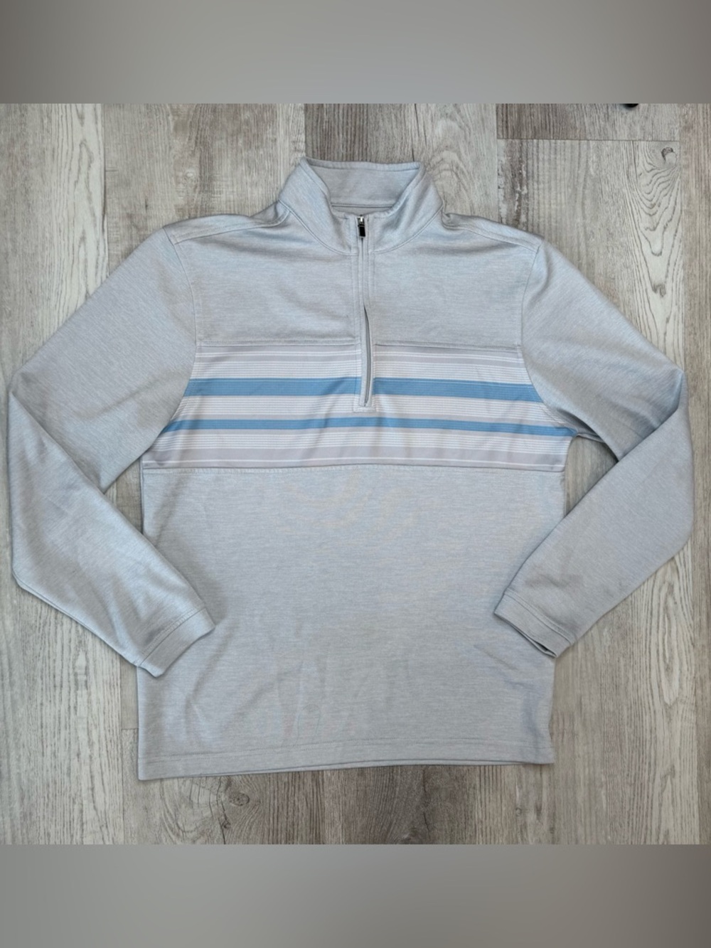 Pebble Beach Dry-Lux Performance Quarter Zip Pull Over Sweater Top Mens size S